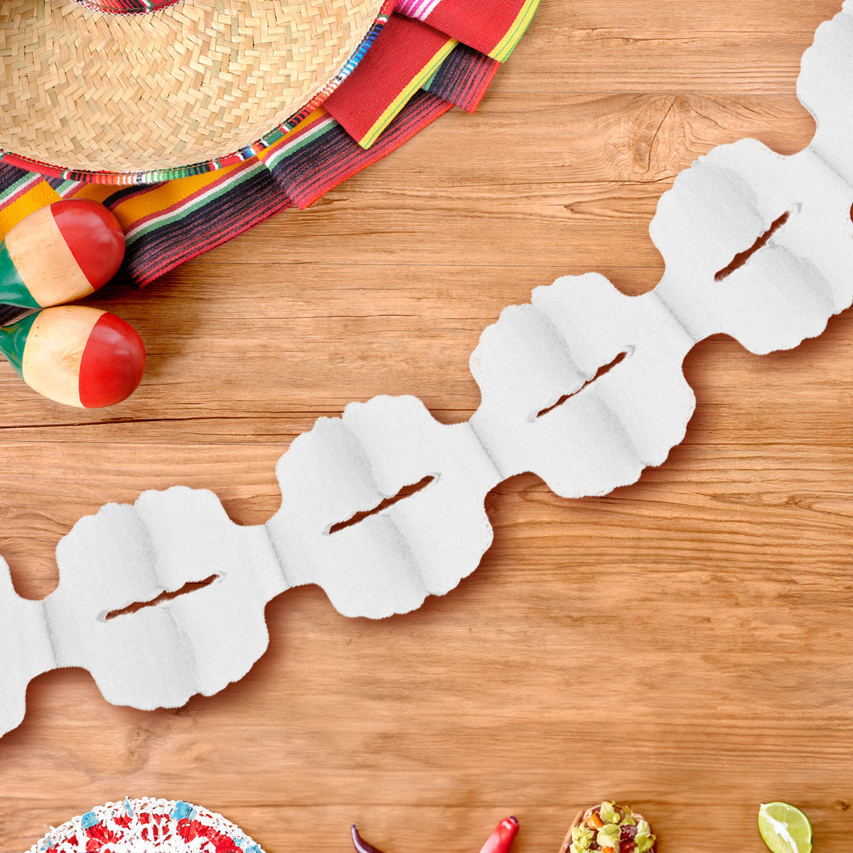 Decoración Colgante, Fiestas Patrias, Color Blanco