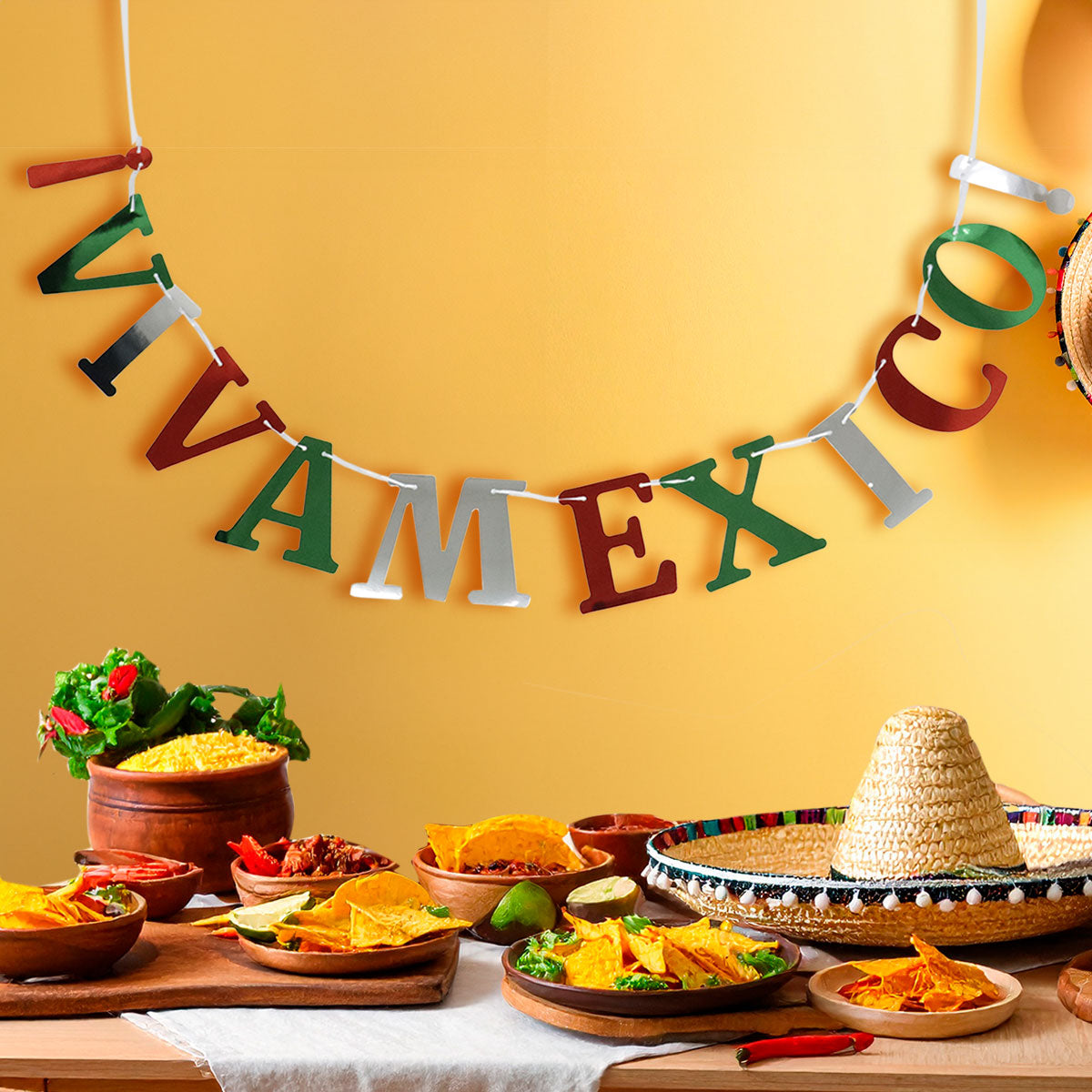 Viva México, Banner Metálico para Fiestas Patrias