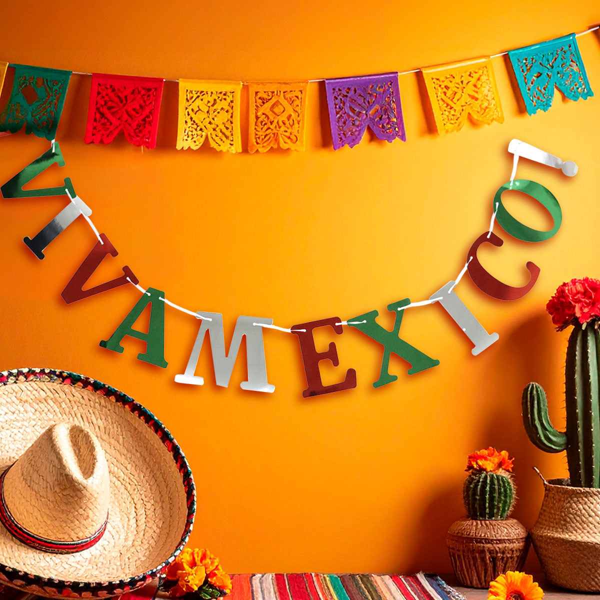 Viva México, Banner Metálico para Fiestas Patrias