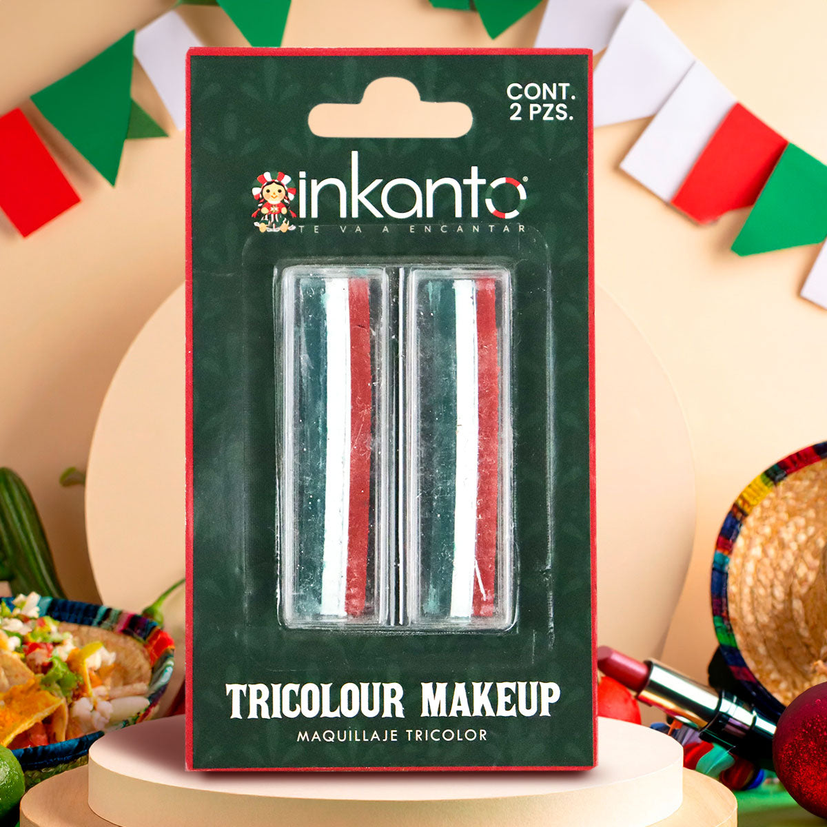 Barra de Maquillaje Tricolor, 2 pzas