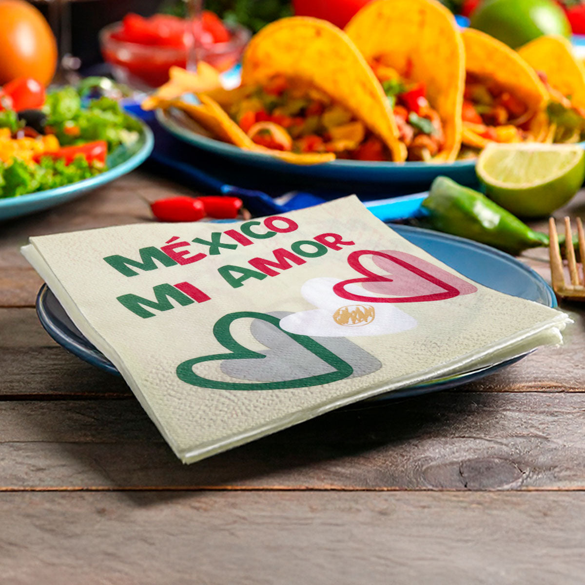 México Mi Amor, Servilletas, 15 pzas