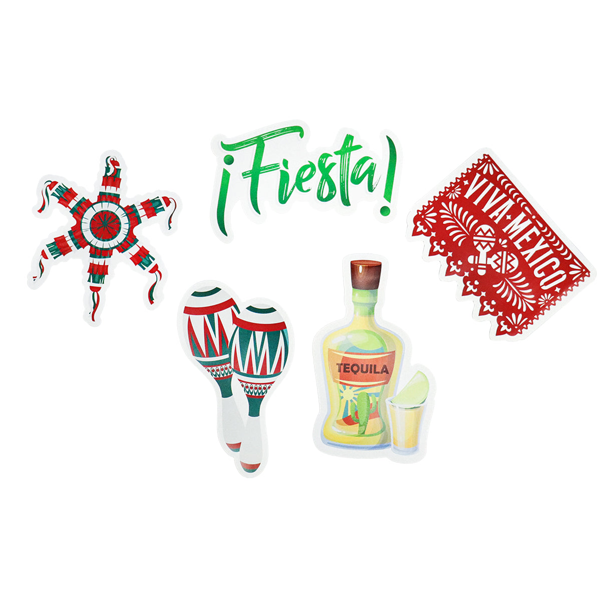 Decoración Colgante de Papel, Fiestas Patrias, 5 pzas