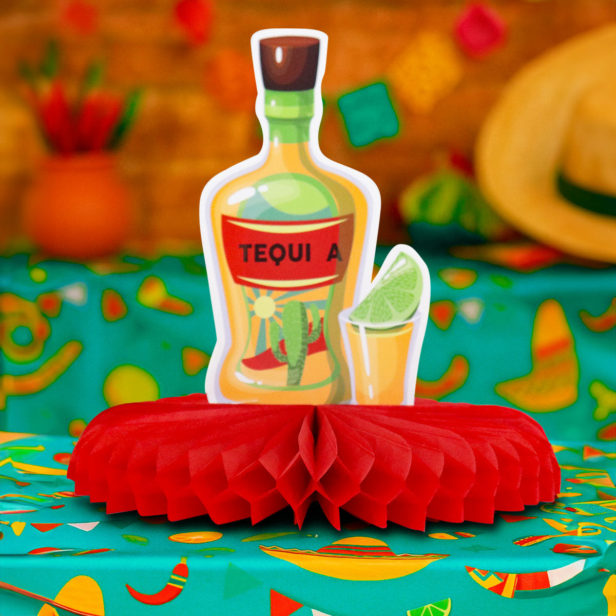 Tequila, Centro de Mesa con Diseño de Fiestas Patrias