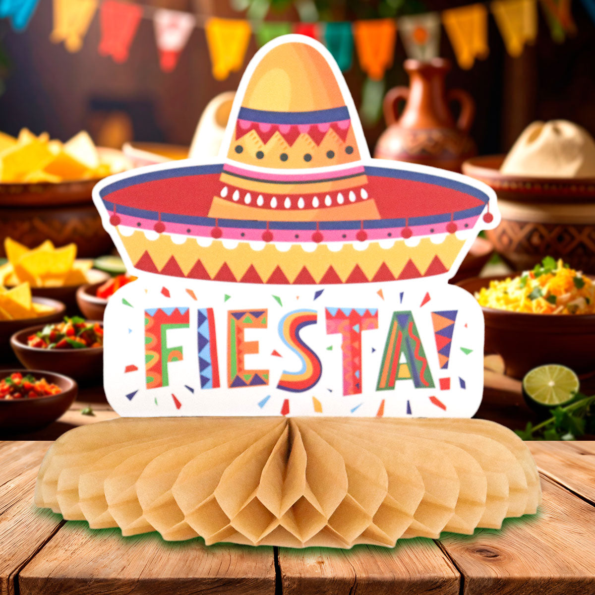 Sombrero, Centro de Mesa con Diseño de Fiestas Patrias