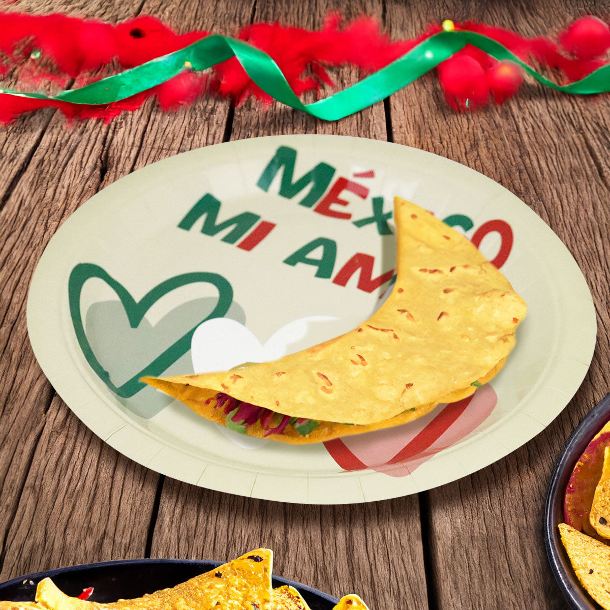 México Mi Amor, Platos de Cartón, 8 pzas