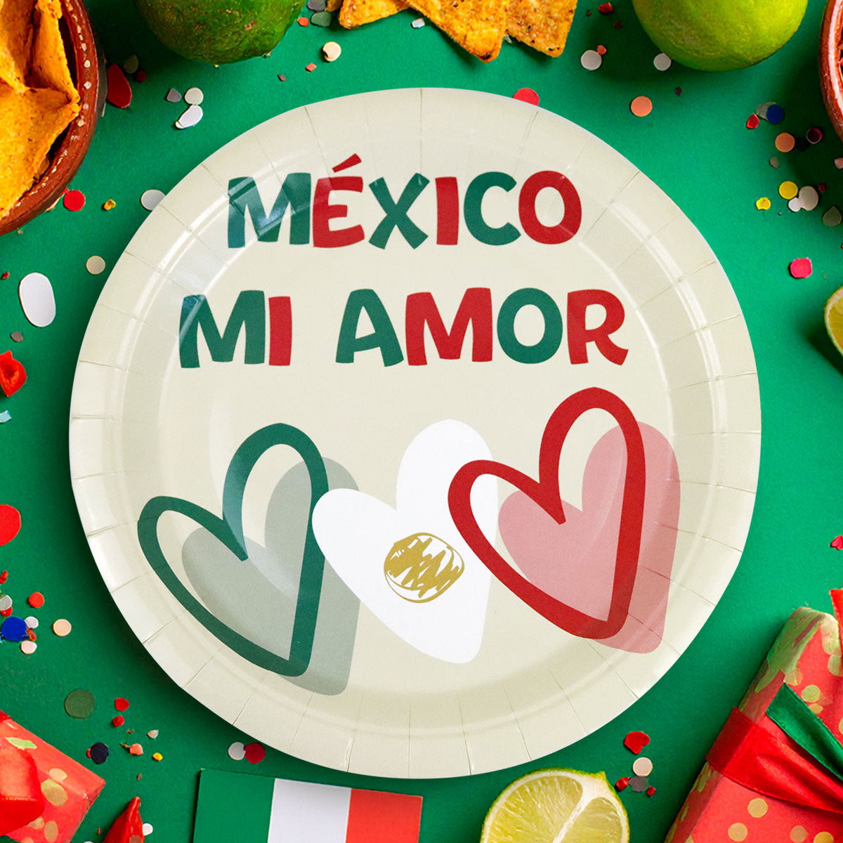 México Mi Amor, Platos de Cartón, 8 pzas