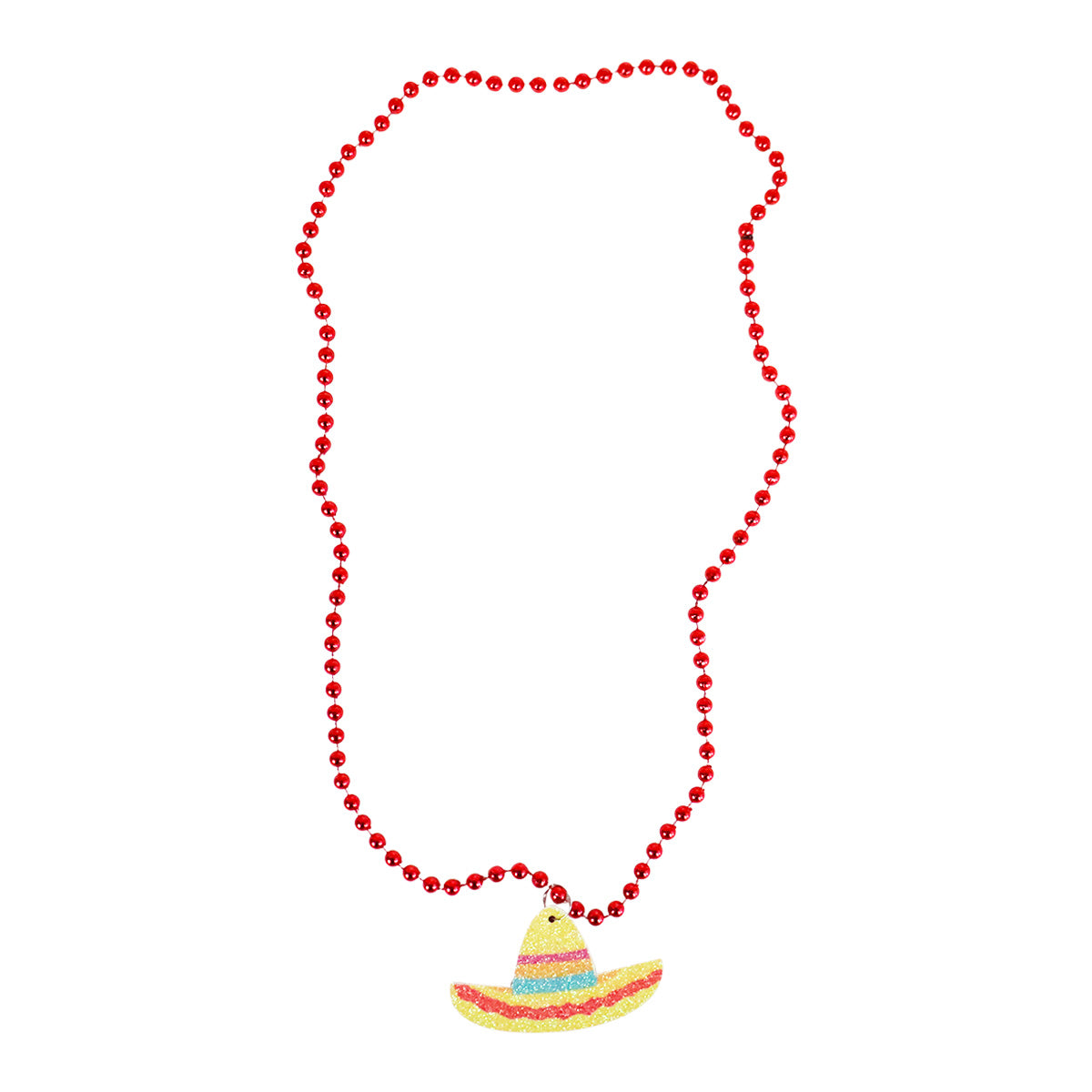 Collar con Decoración Sombrero, Color Rojo