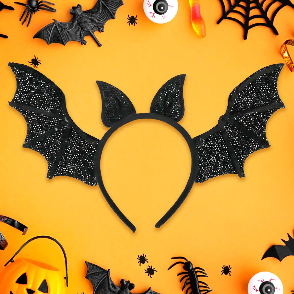 Diadema de Murciélago, Halloween, Color Negro