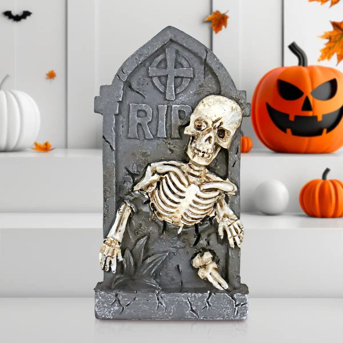 Esqueleto, Lápida, Adorno de Cerámica