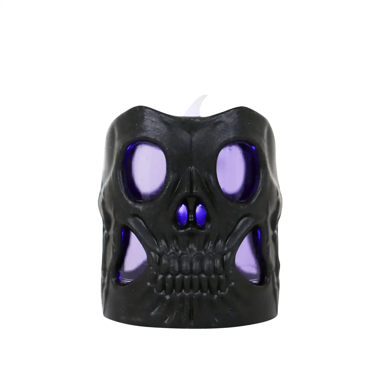 Calavera de Plástico, Vela, Color Negro