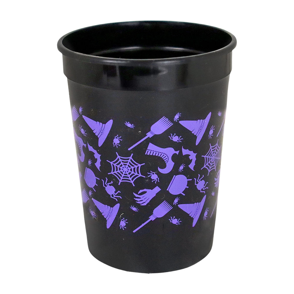 Set de Vasos de Halloween, Color Negro y Morado, 5 pzas