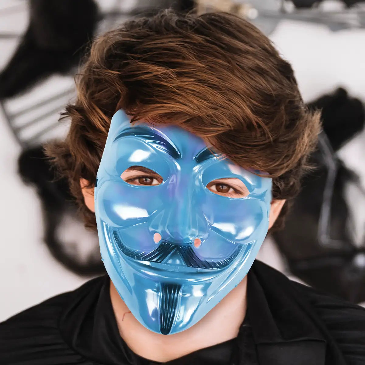 Anonymous, Máscara de Plástico, Color Azul