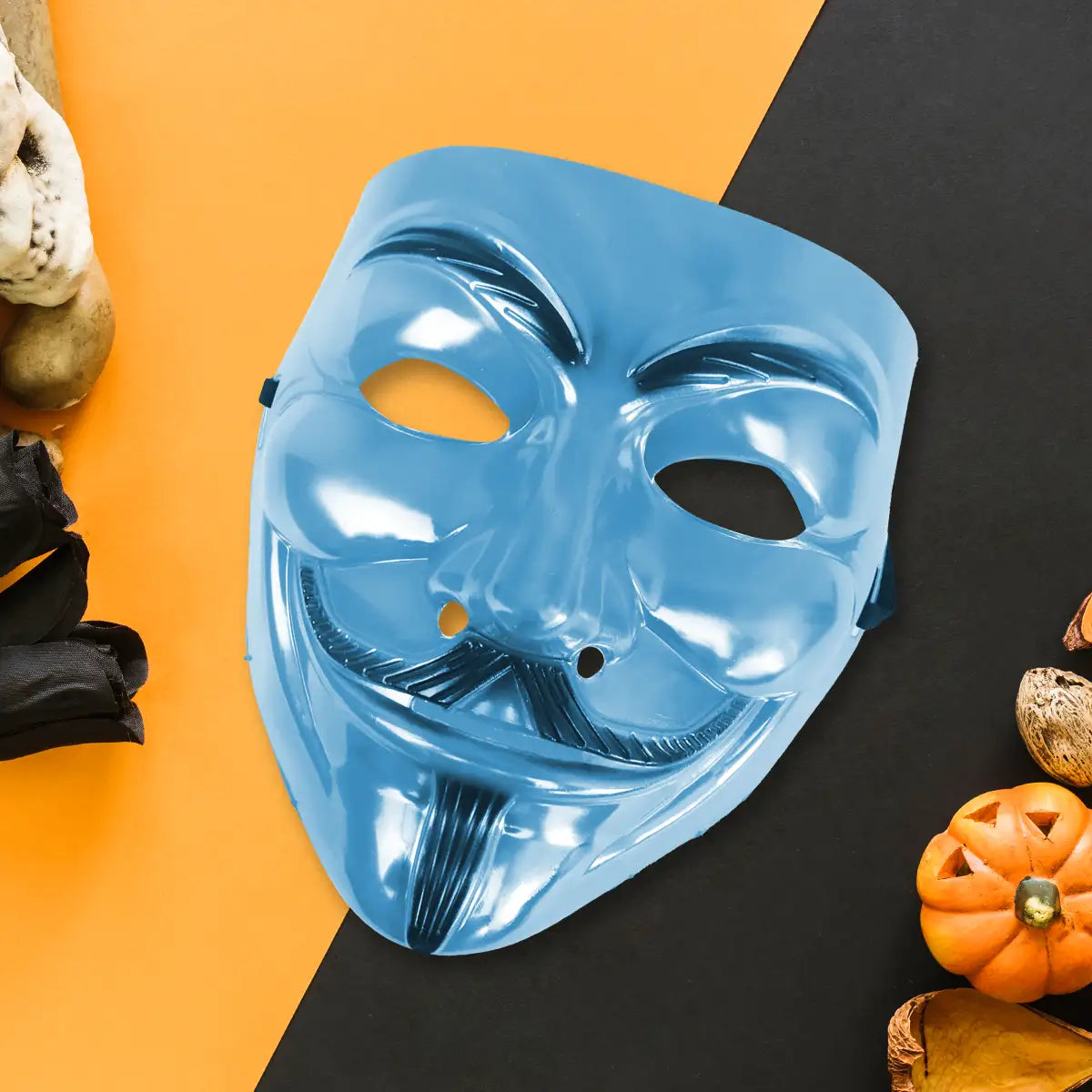 Anonymous, Máscara de Plástico, Color Azul