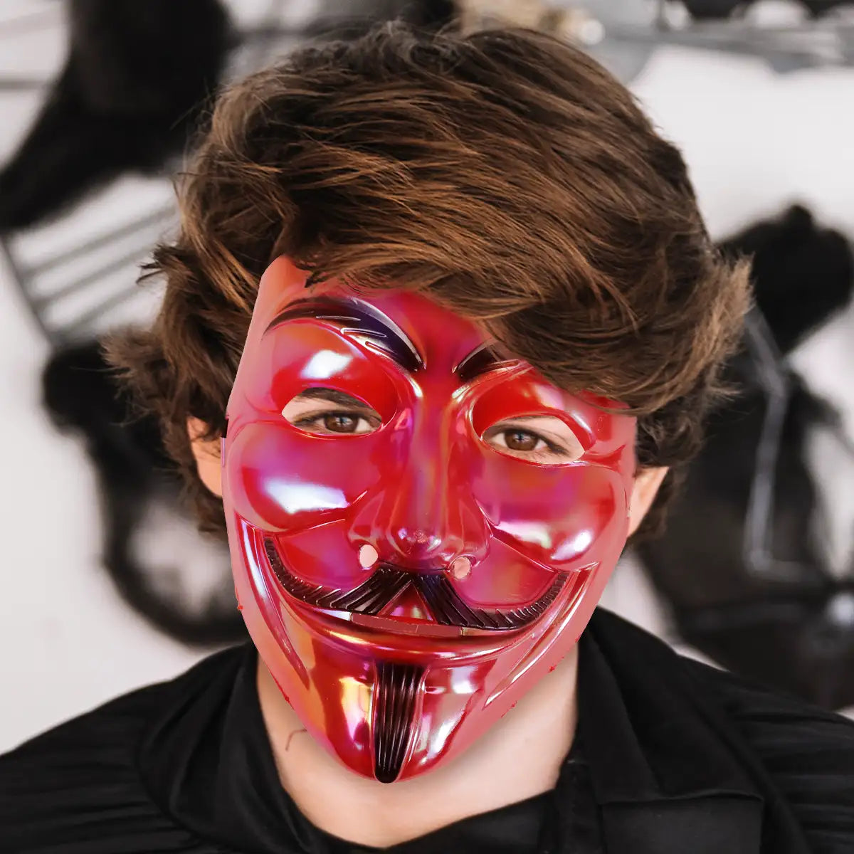 Anonymous, Máscara de Plástico, Color Rojo