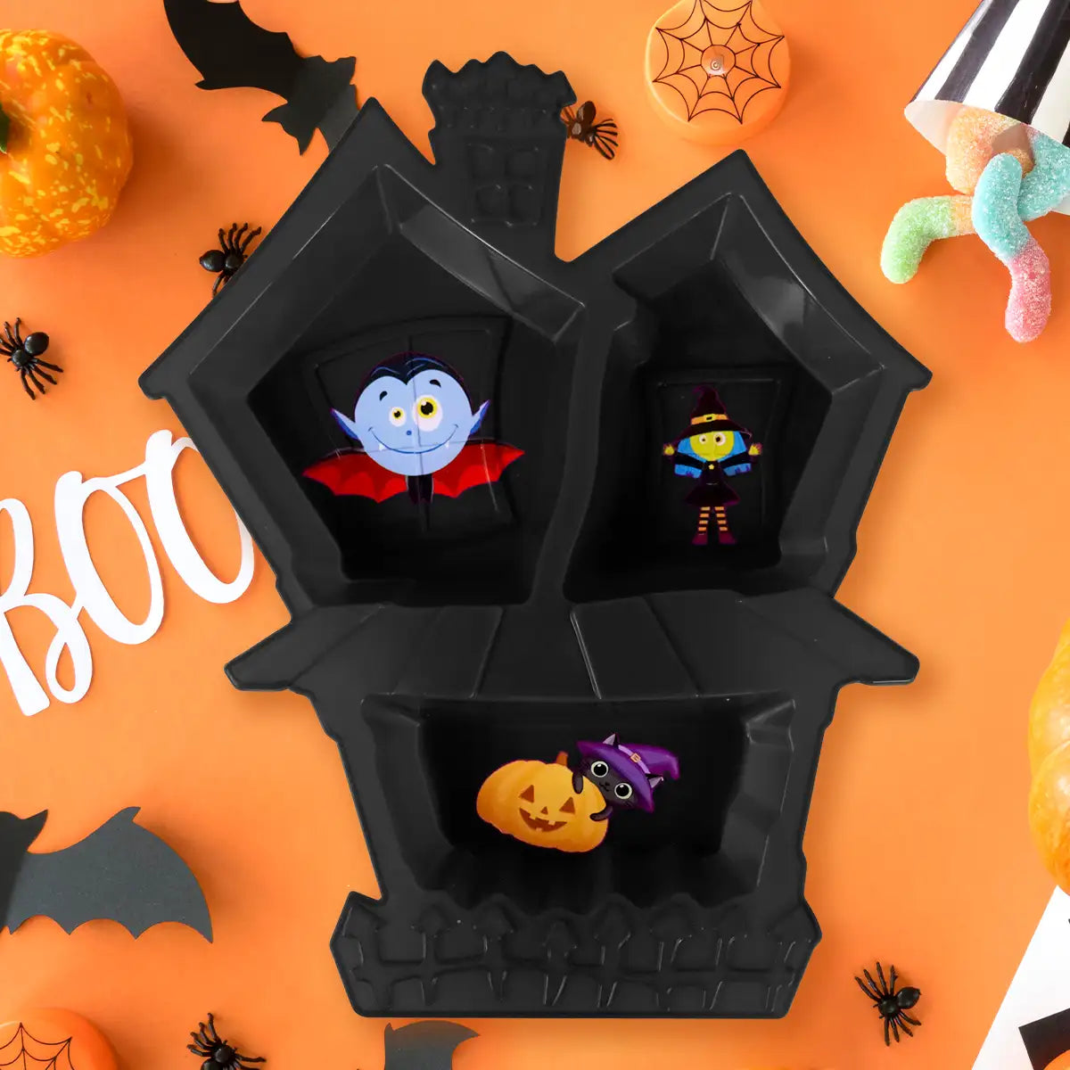 Bandeja Castillo Embrujado, Color Negro