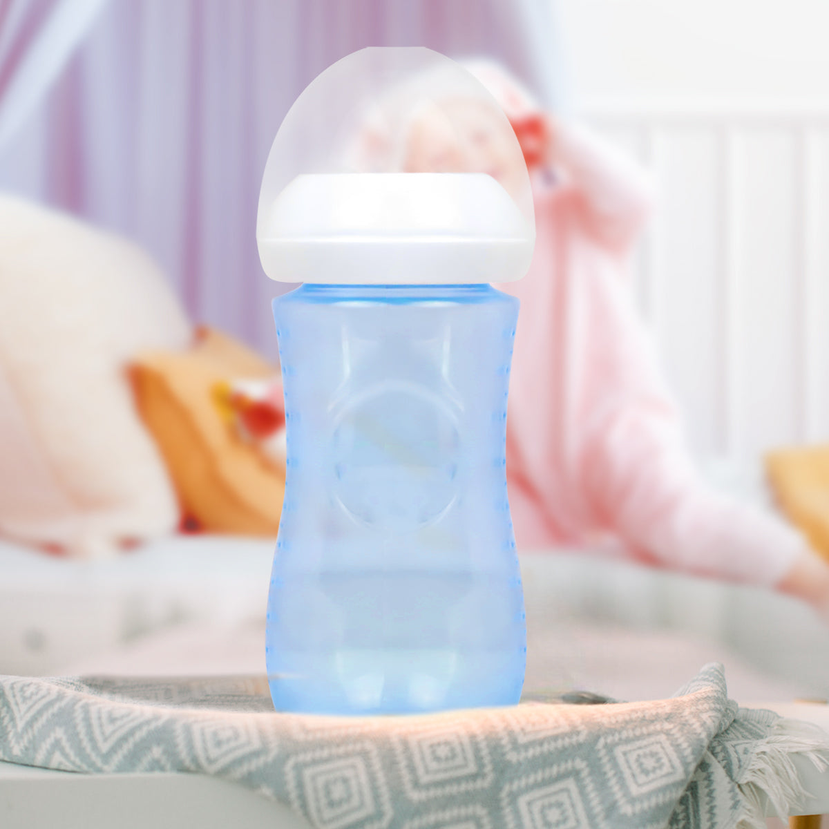 Biberón L'enfant, Color Azul, 330 ml