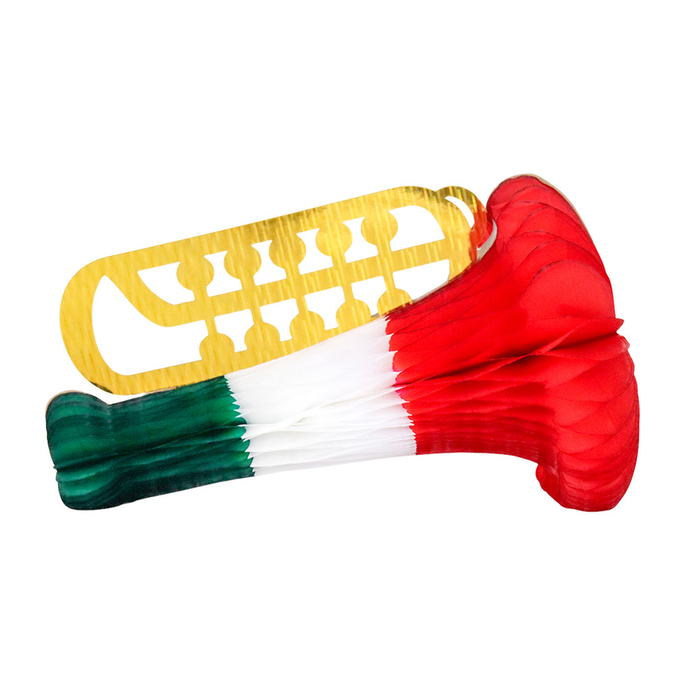 Trompeta Decorativa de Papel para Fiestas Patrias