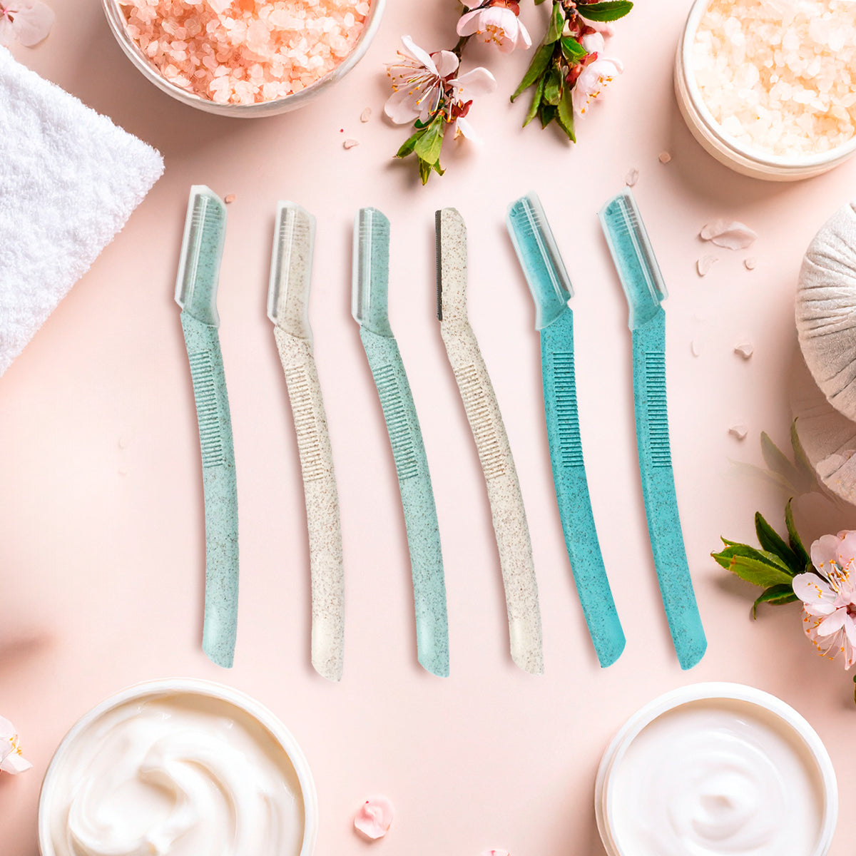 Set de 6 Rasuradoras para Cejas Biodegradables