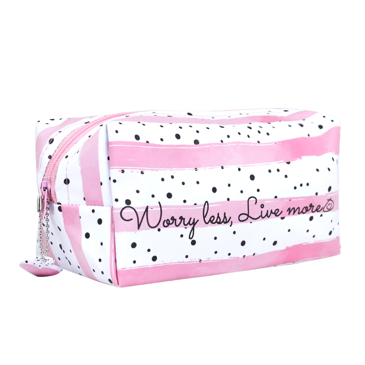 Cosmetiquera "Worry less, live more"