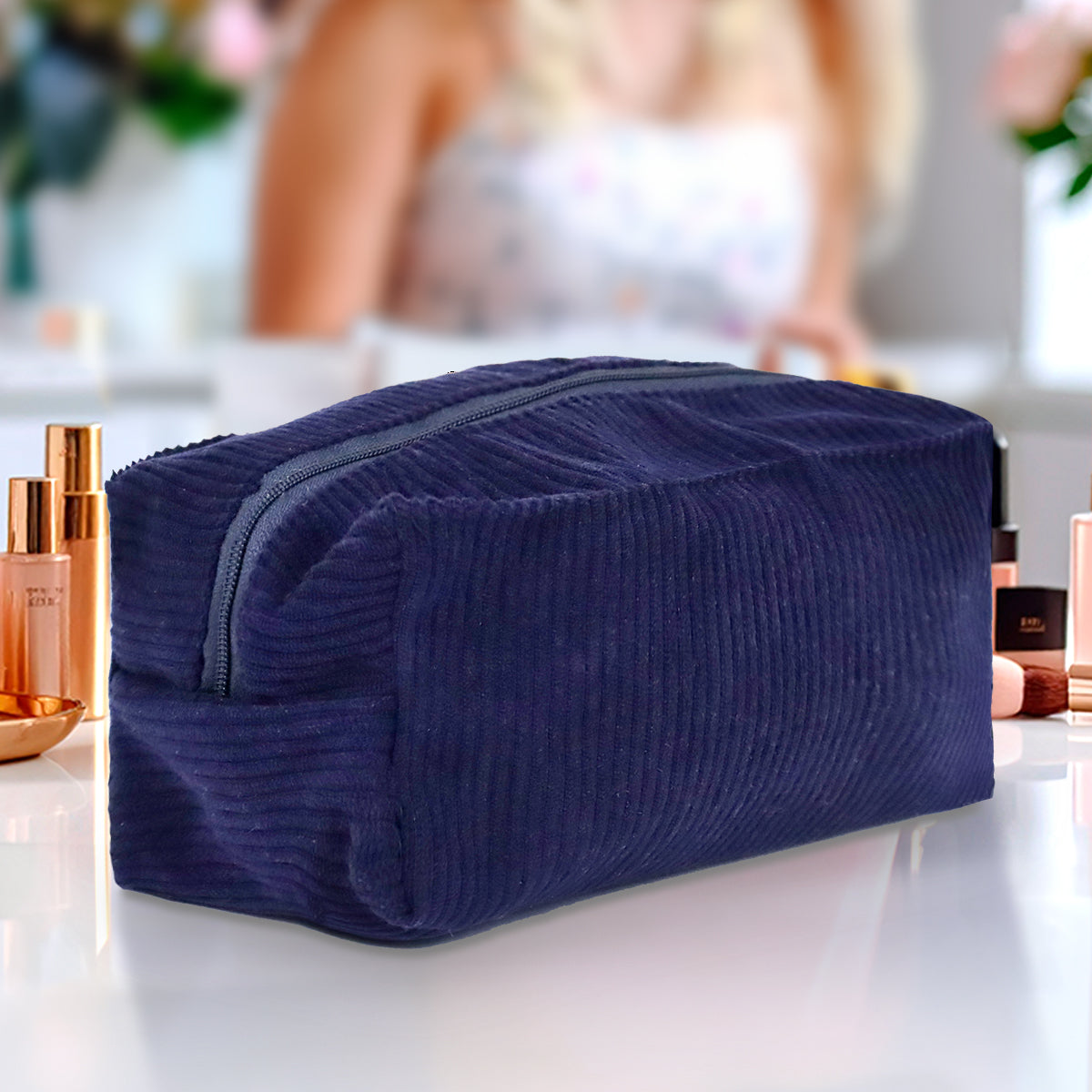 Cosmetiquera, Color Azul Marino