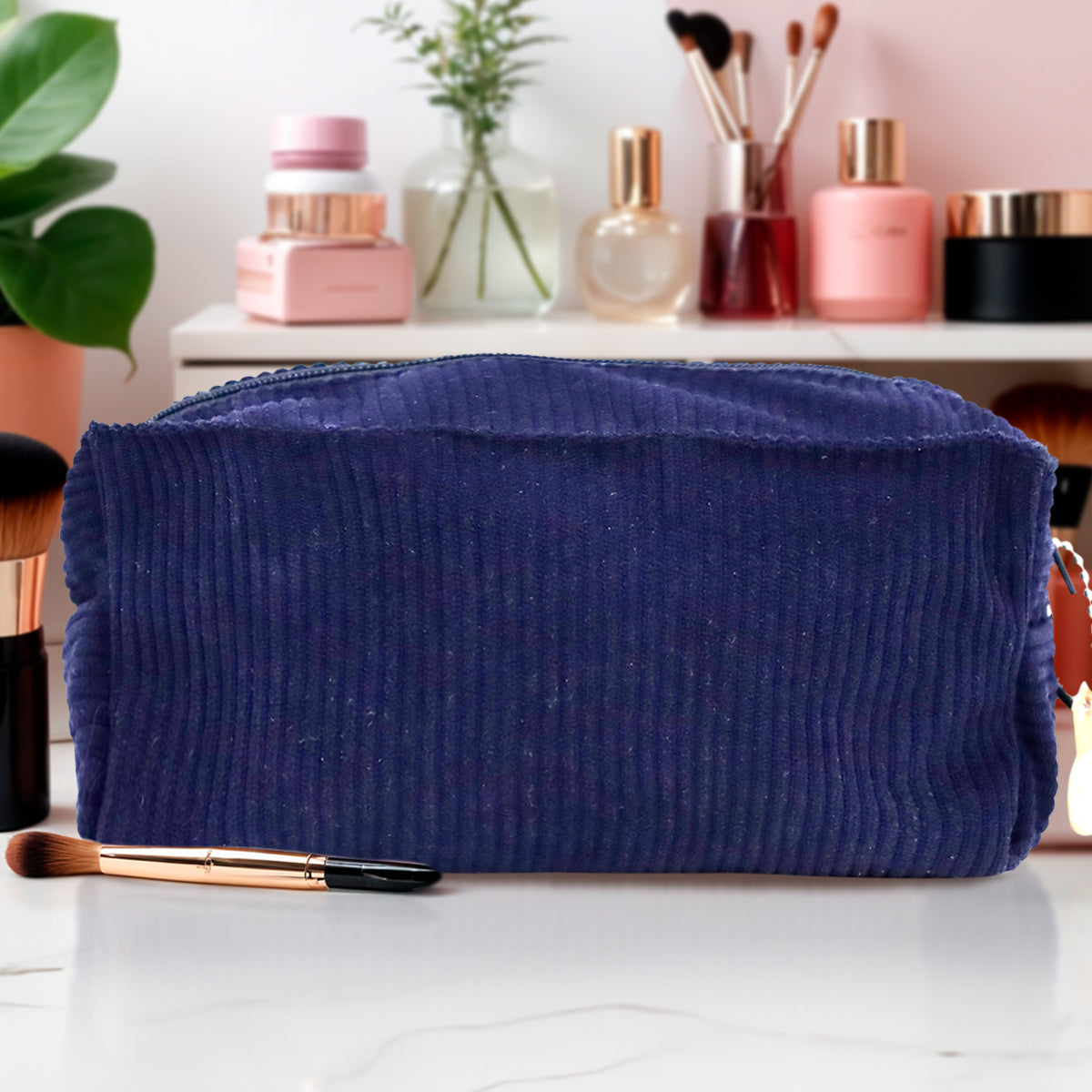 Cosmetiquera, Color Azul Marino