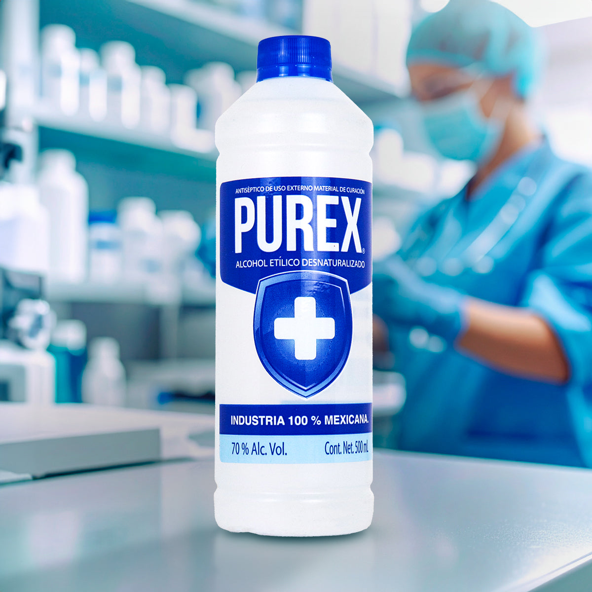 Alcohol Etílico, Purex, 500 ml