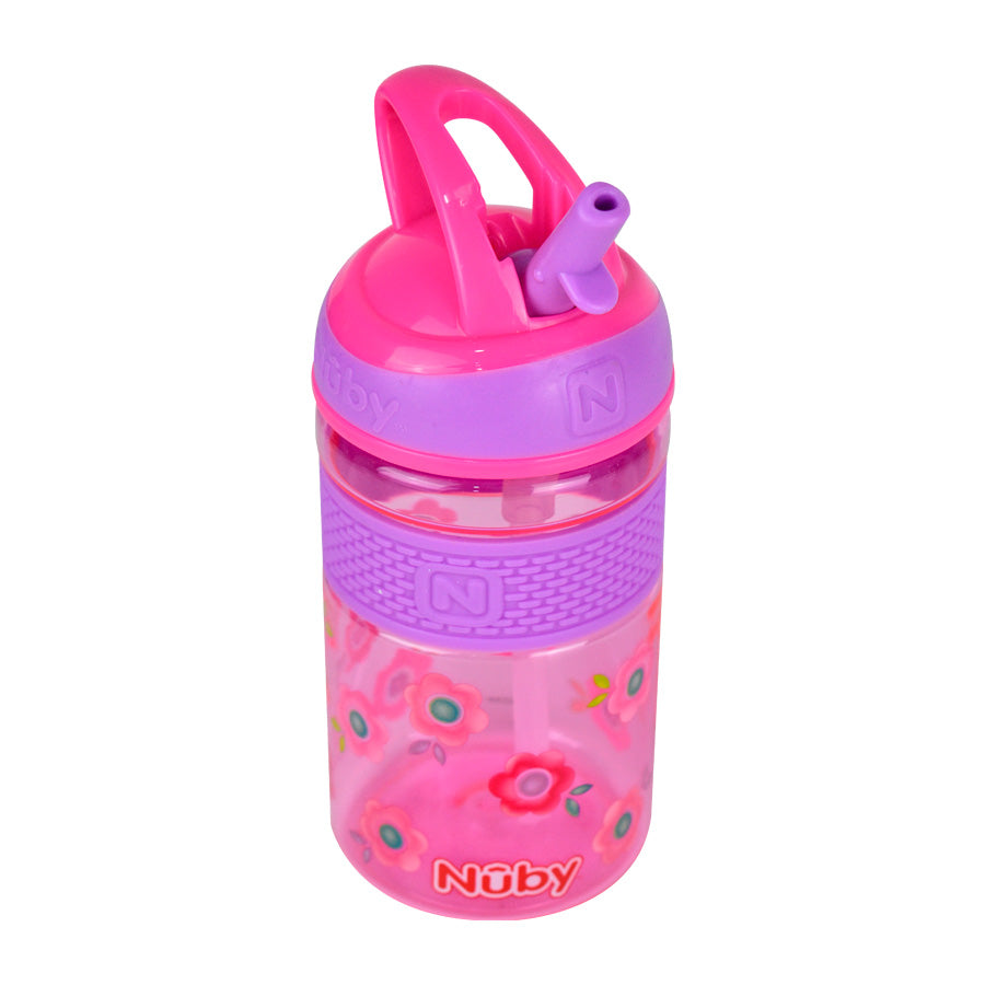 Taza con boquilla rígida hecha de Tritan™ - Nuby 360ml Flores