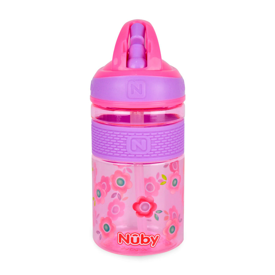 Taza con boquilla rígida hecha de Tritan™ - Nuby 360ml Flores
