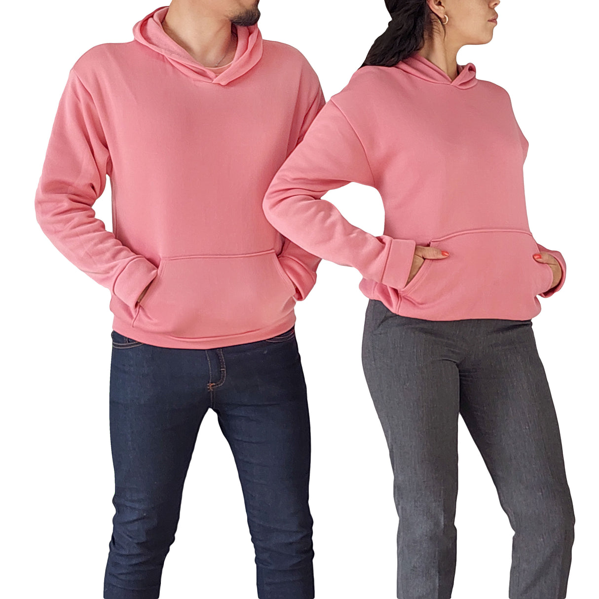 Sudadera con Gorro Unisex color Rosa