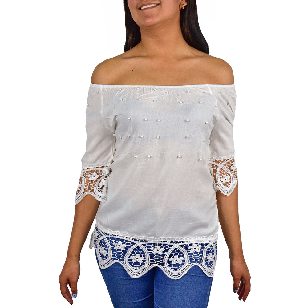 Blusa Casual para Dama color Blanco