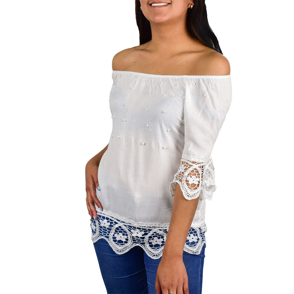 Blusa Casual para Dama color Blanco