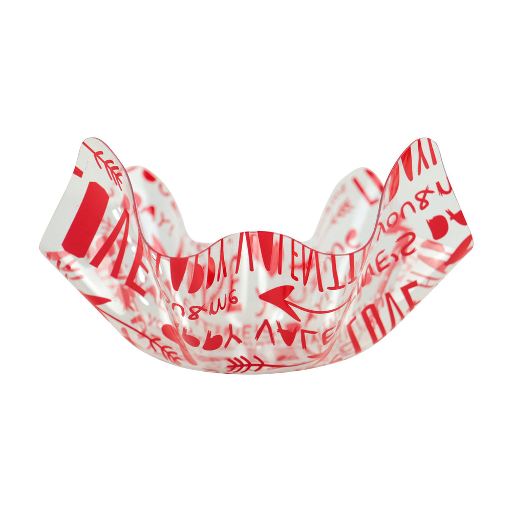 Bowl de plastico transparente LOVE 22x11cm