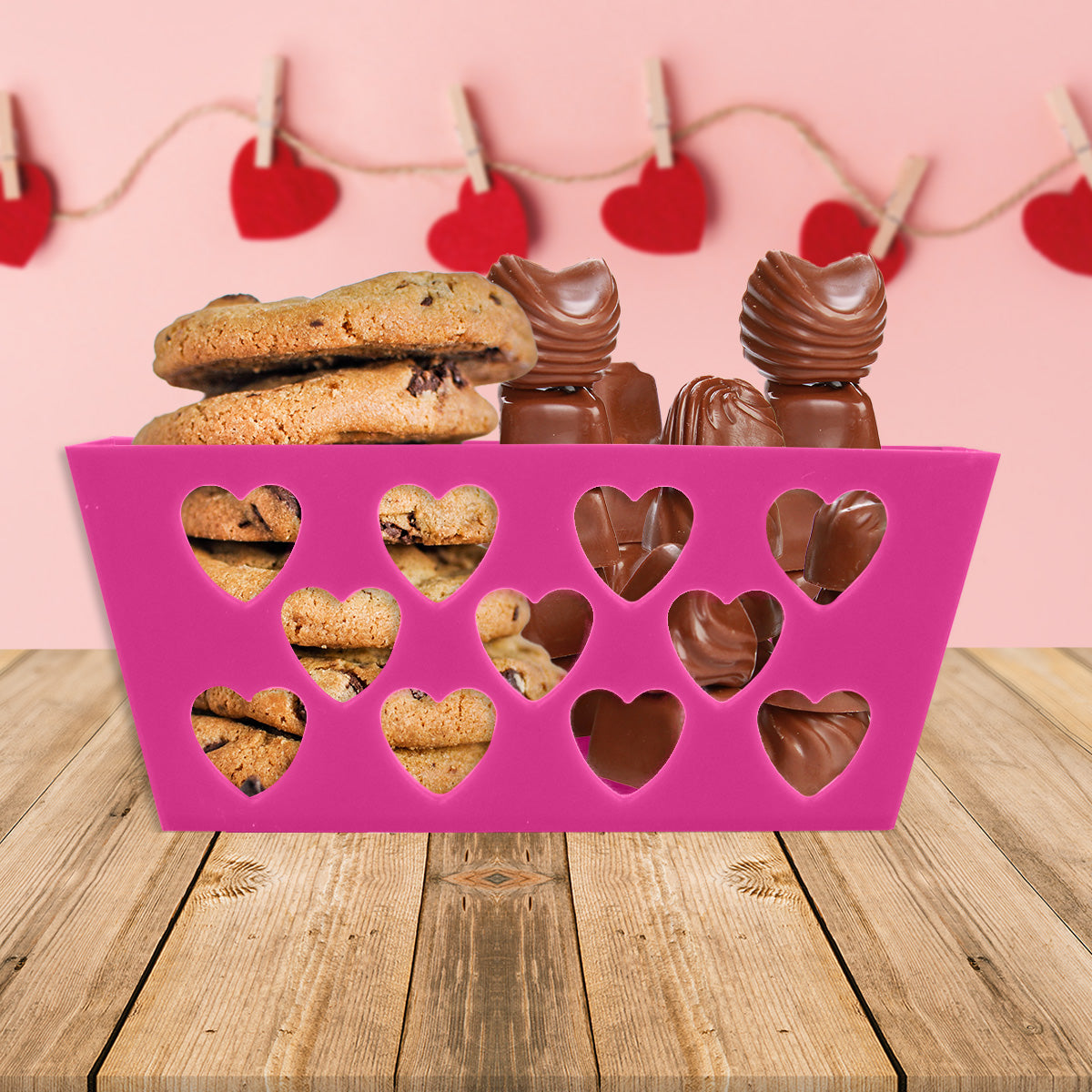 Set de dos canastas para San Valentín 13x10x6cm