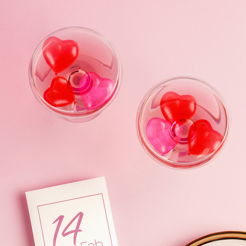 Figuras de corazón Heart Ice para bebidas 5cm 10 piezas