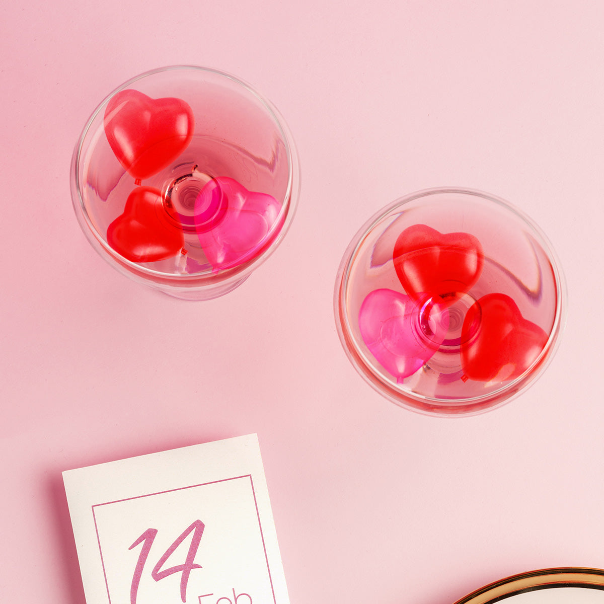 Figuras de corazón Heart Ice para bebidas 5cm 10 piezas
