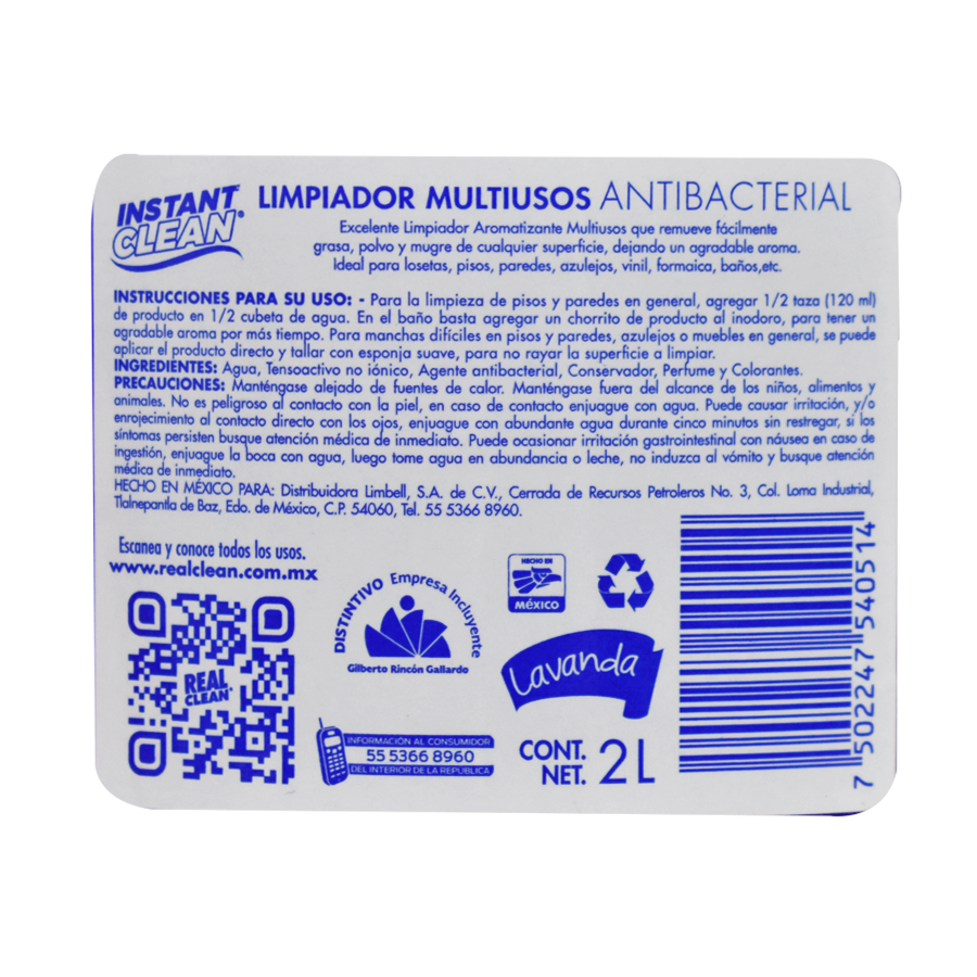 Instant Clean Limpiador Multiusos Aroma Lavanda 5 L | Cos