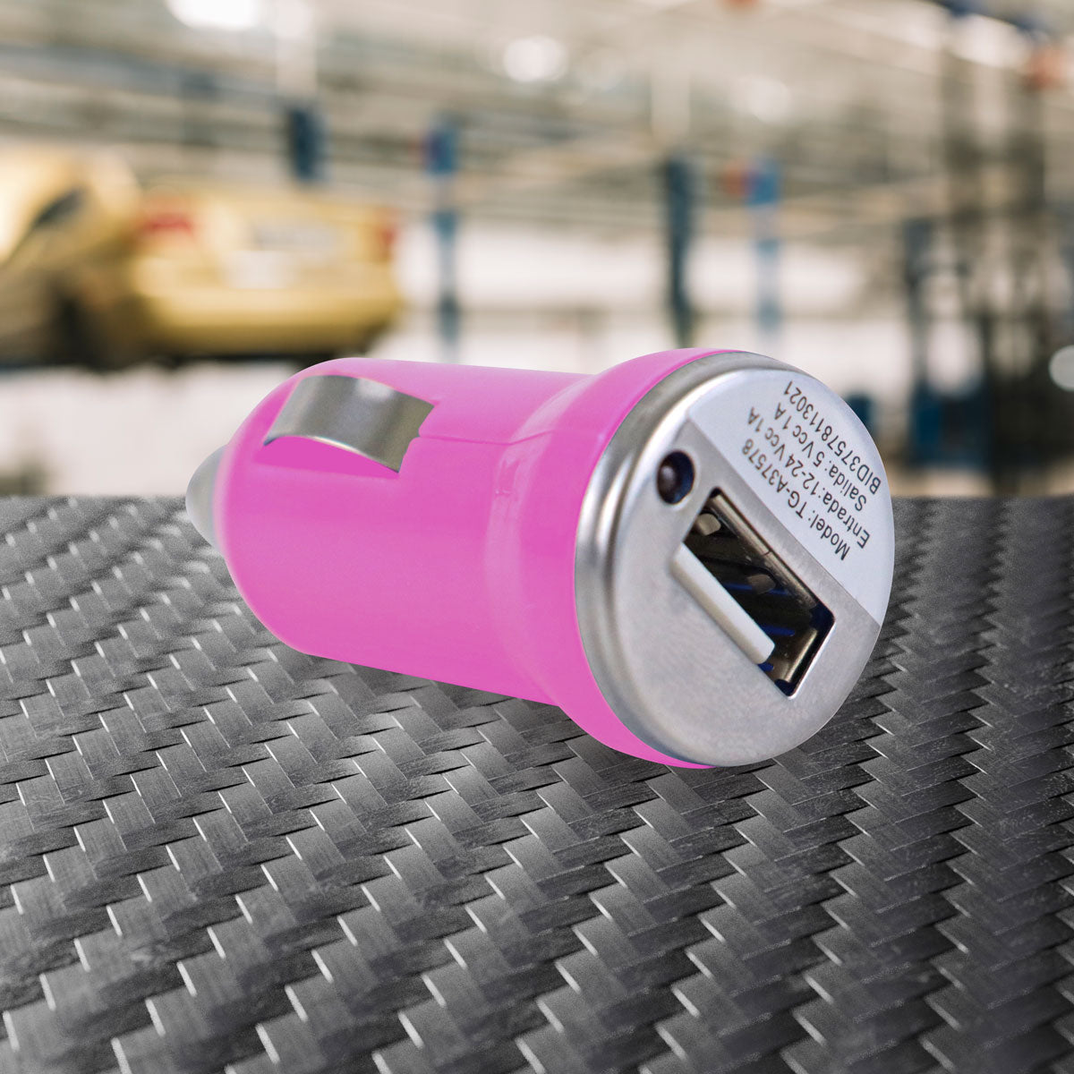 Cargador para Auto color Fucsia