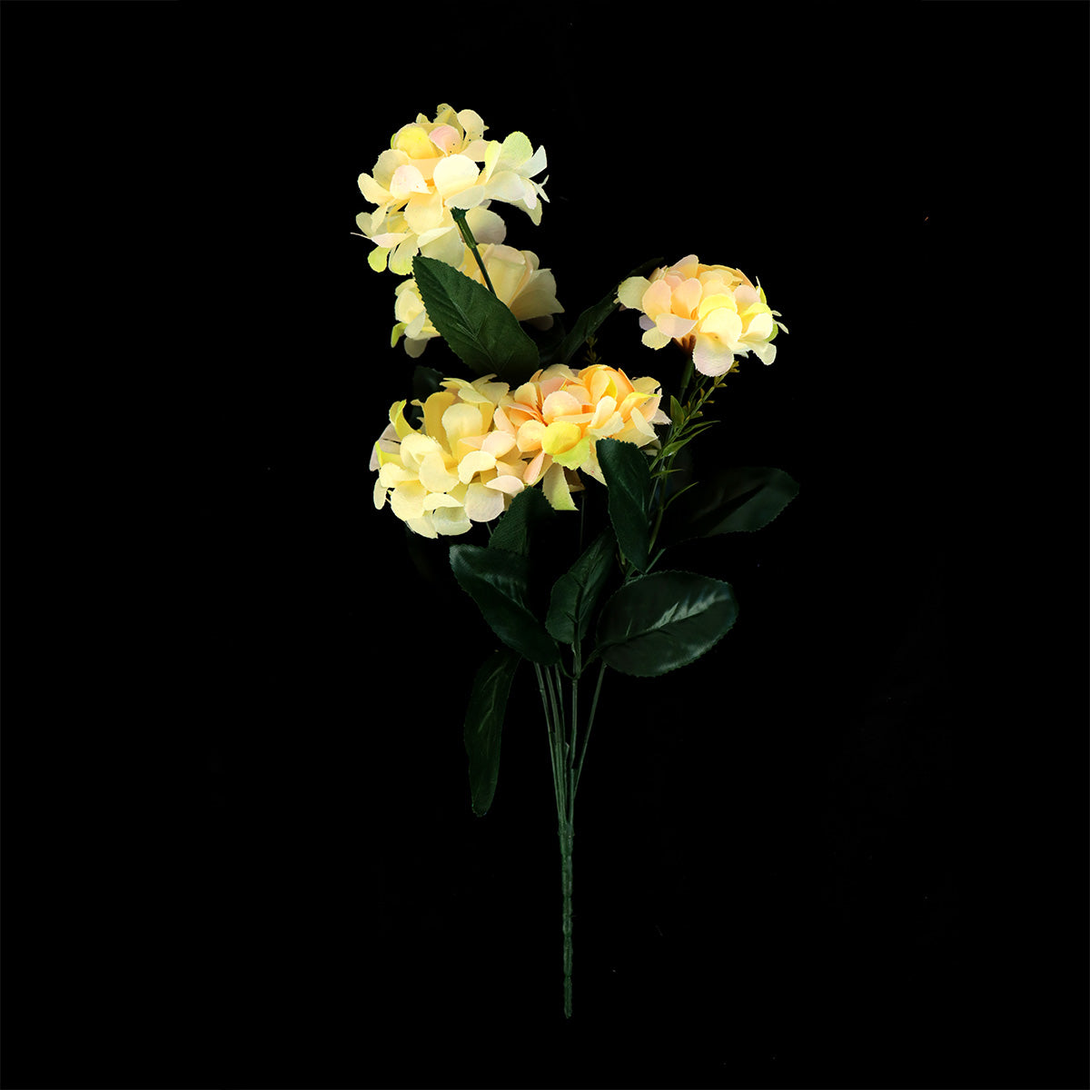 Hortencia Artificial Color Amarillo, Planta Artificial