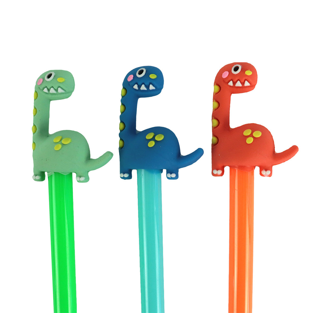 Bolígrafos en forma de Dinosaurio, Tinta Negra, 3 Piezas