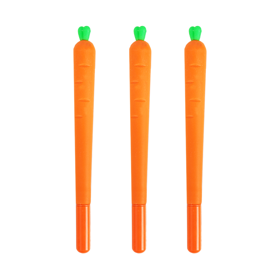 Bolígrafos en forma de Zanahoria, 3 piezas