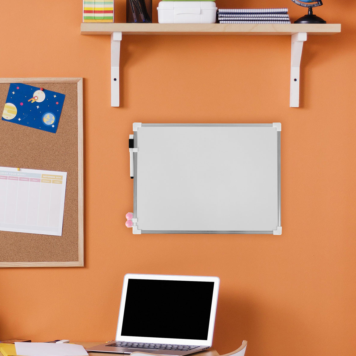 Pizarrón Blanco 40 x 30 + 1 Marcador + 2 Imanes