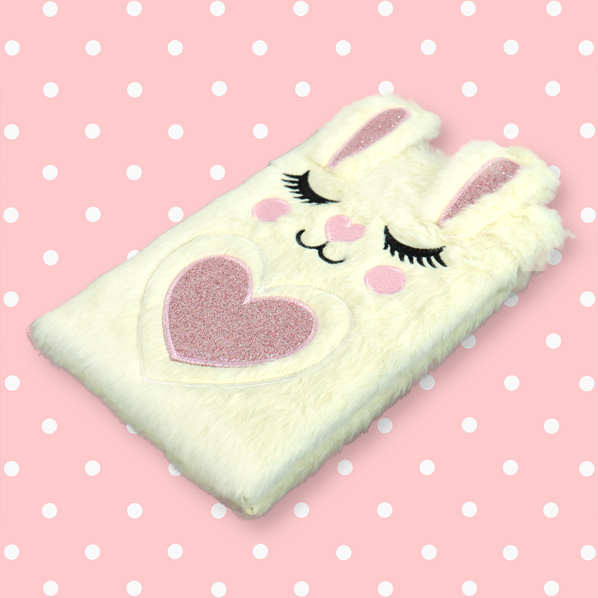 Cuaderno Afelpado de Conejo Amarillo, 80 Hojas