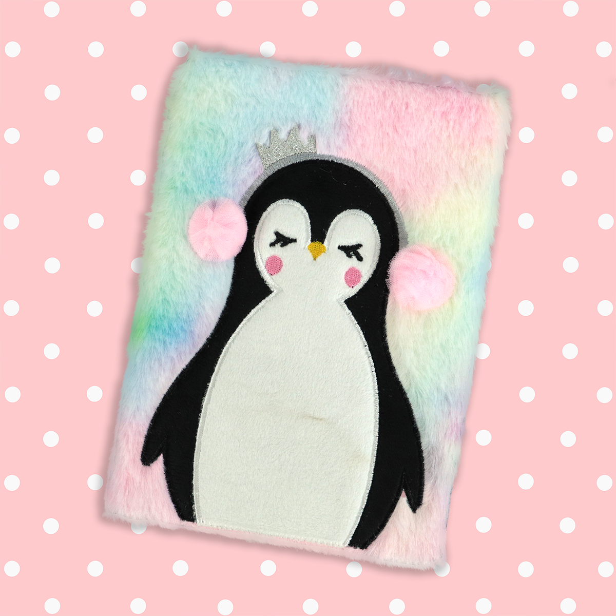 Cuaderno Afelpado de Pingüino, 80 Hojas