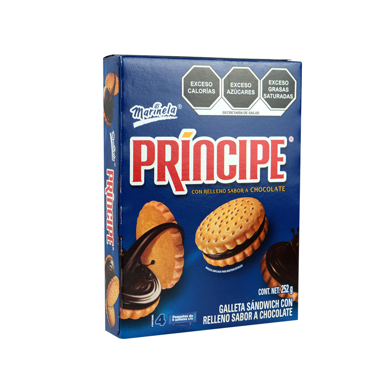 Galletas Príncipe Marinela de Chocolate, 252 g