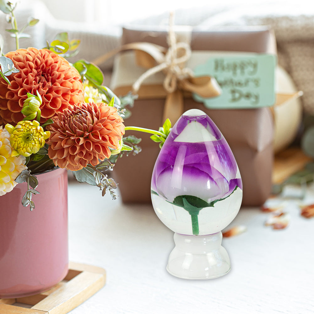 Esfera de Agua Inkanto, Día de las Madres, Rosa en Esfera de Agua, Color Morado