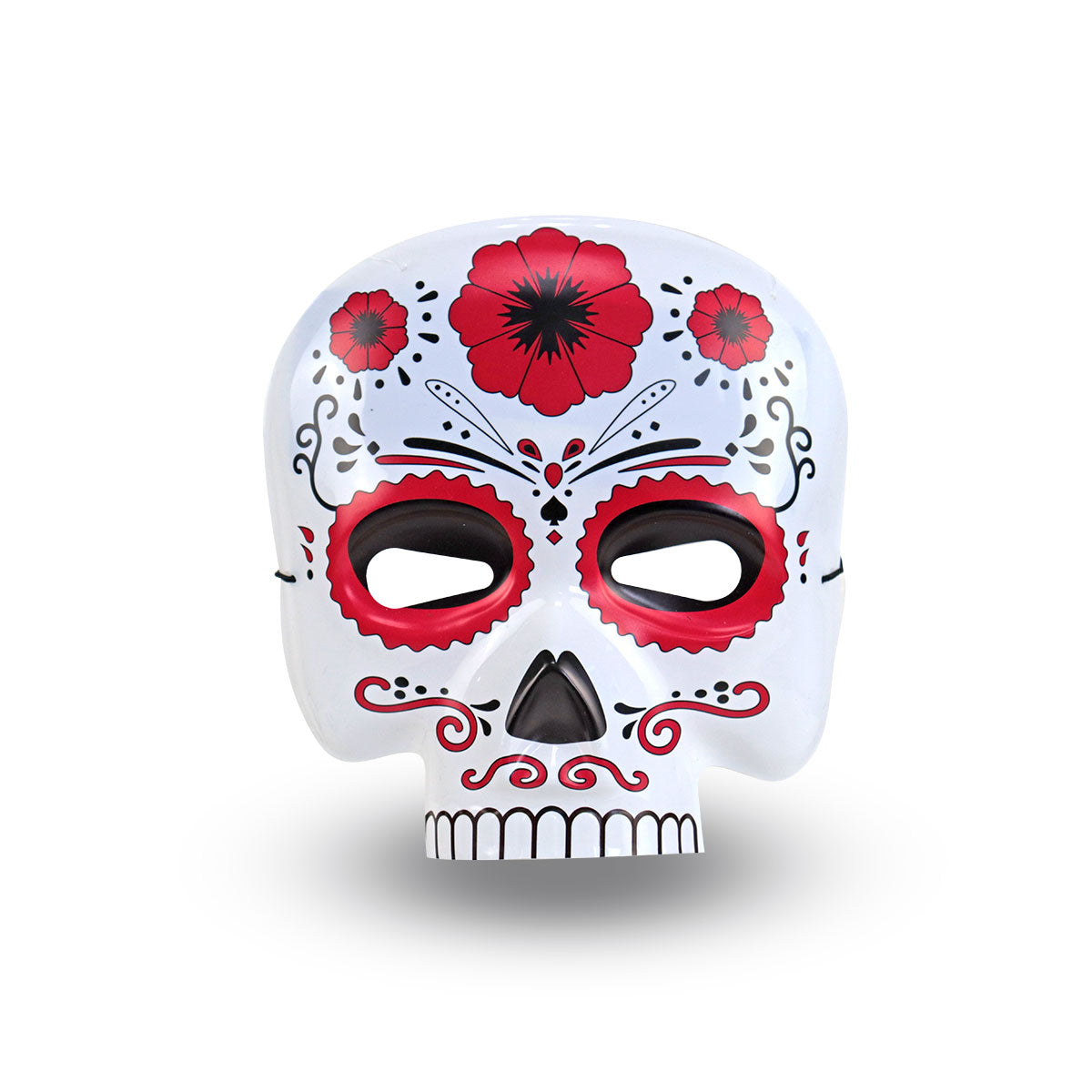 Máscara con Diseño de Calavera, Color Rojo