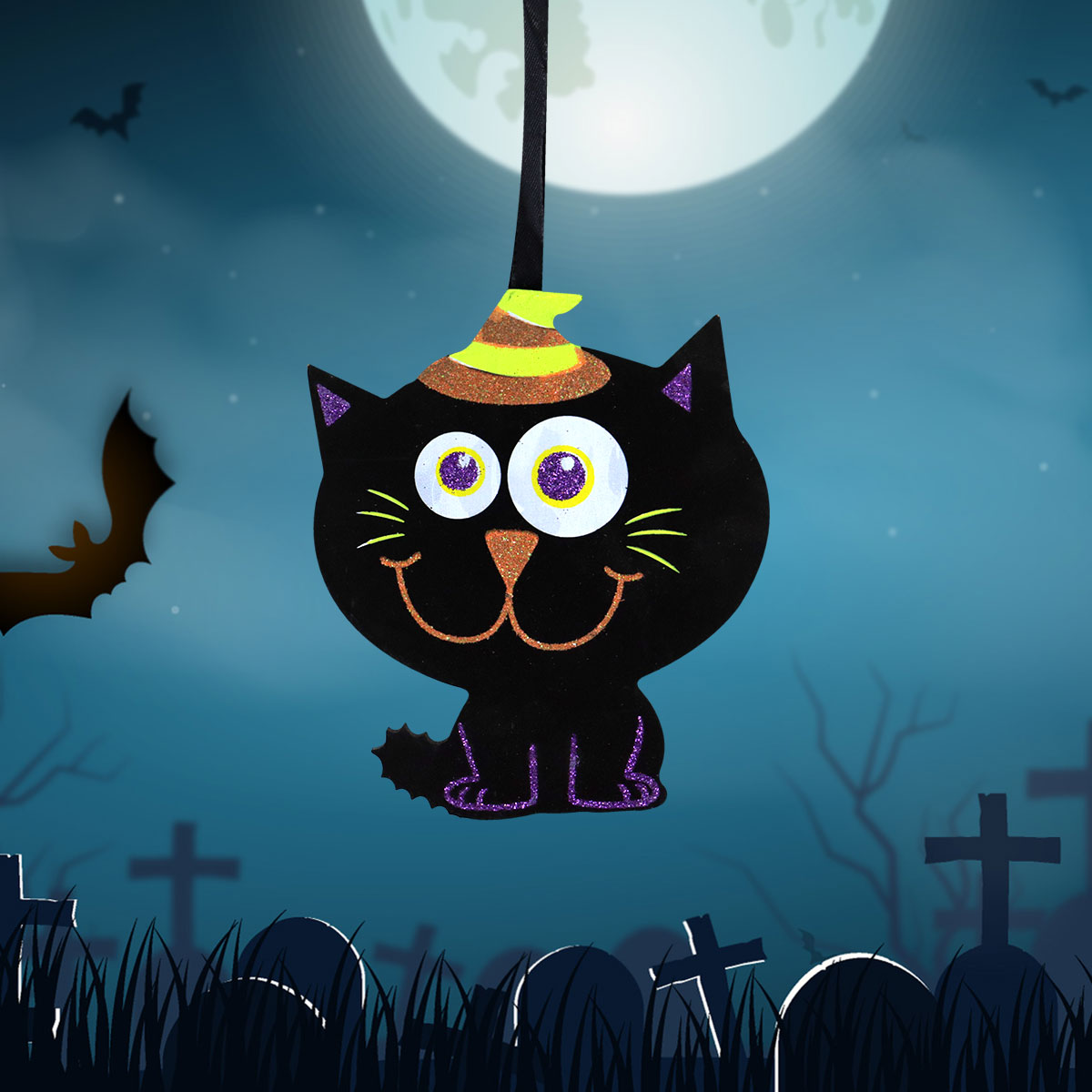 Decoración Colgante de Gato para Hallloween