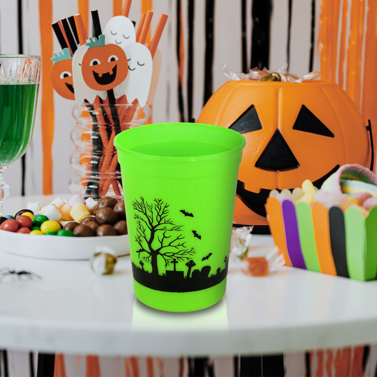 Vaso Verde para Halloween