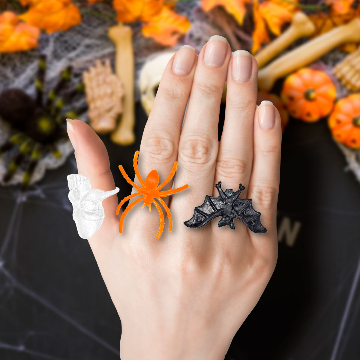 Anillos para Disfraz de Halloween, 50 piezas