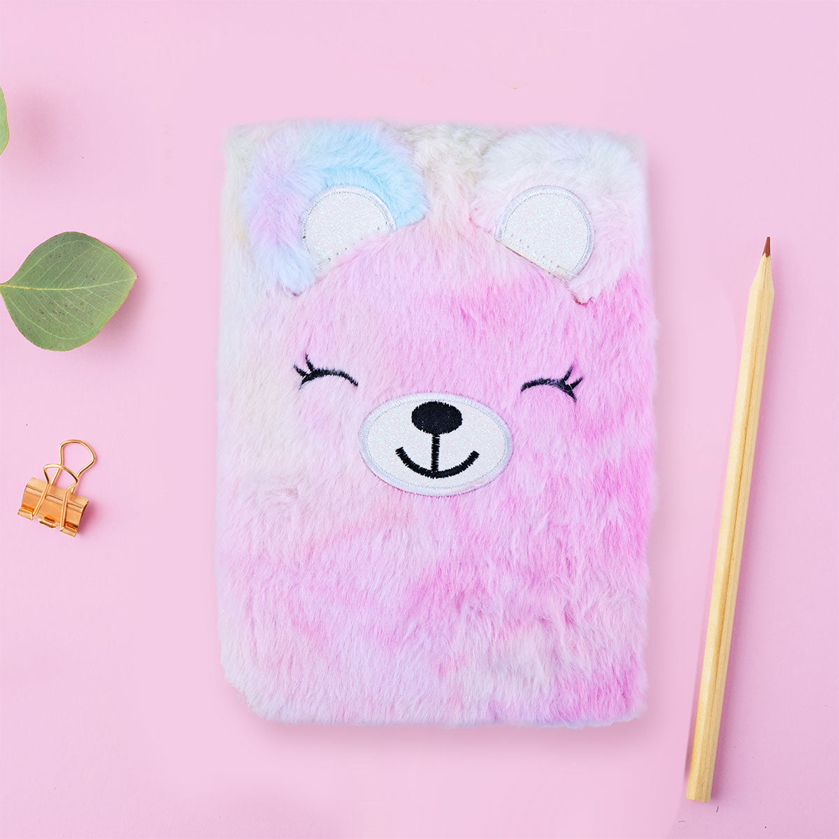 Libreta de Oso con Textura de Peluche, 80 páginas